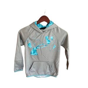 Under Armour grey and blue hoodie girl’s size XS‎